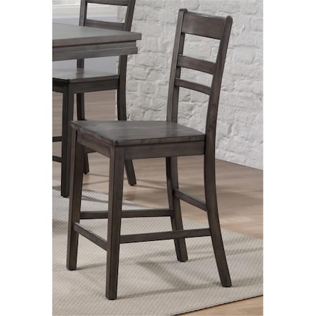 Sunset Trading Shades of Gray Slat Back Stool DLU-EL-B200-2
